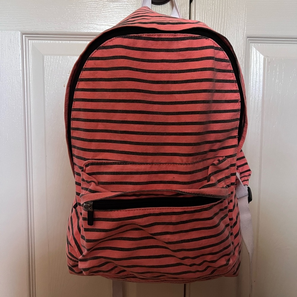 PINK Y2K striped backpack